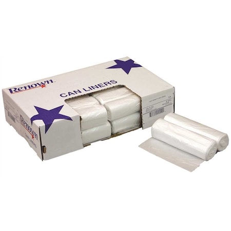 Renown Fits 10 Gal. Natural 8 mic 24 in. x 24 in. Can Liner REN11005